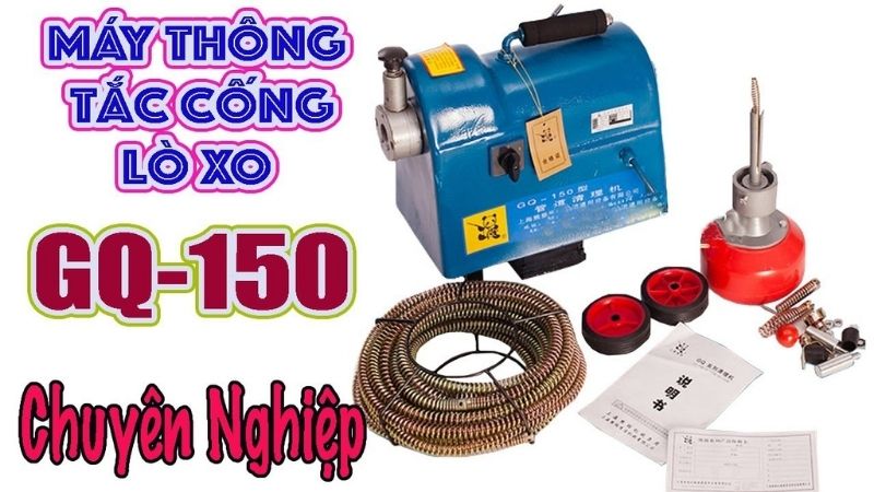 máy thông tắc cống lò xo gq 150